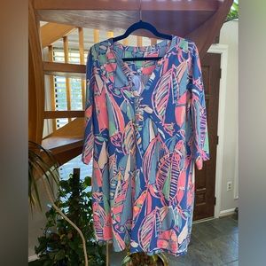 Lilly Pulitzer Pima Cotton Sail Boat 3/4 Sleeve Dress